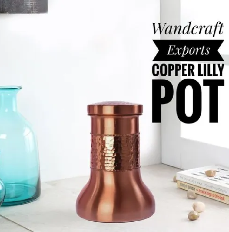 copper water bottle and pot